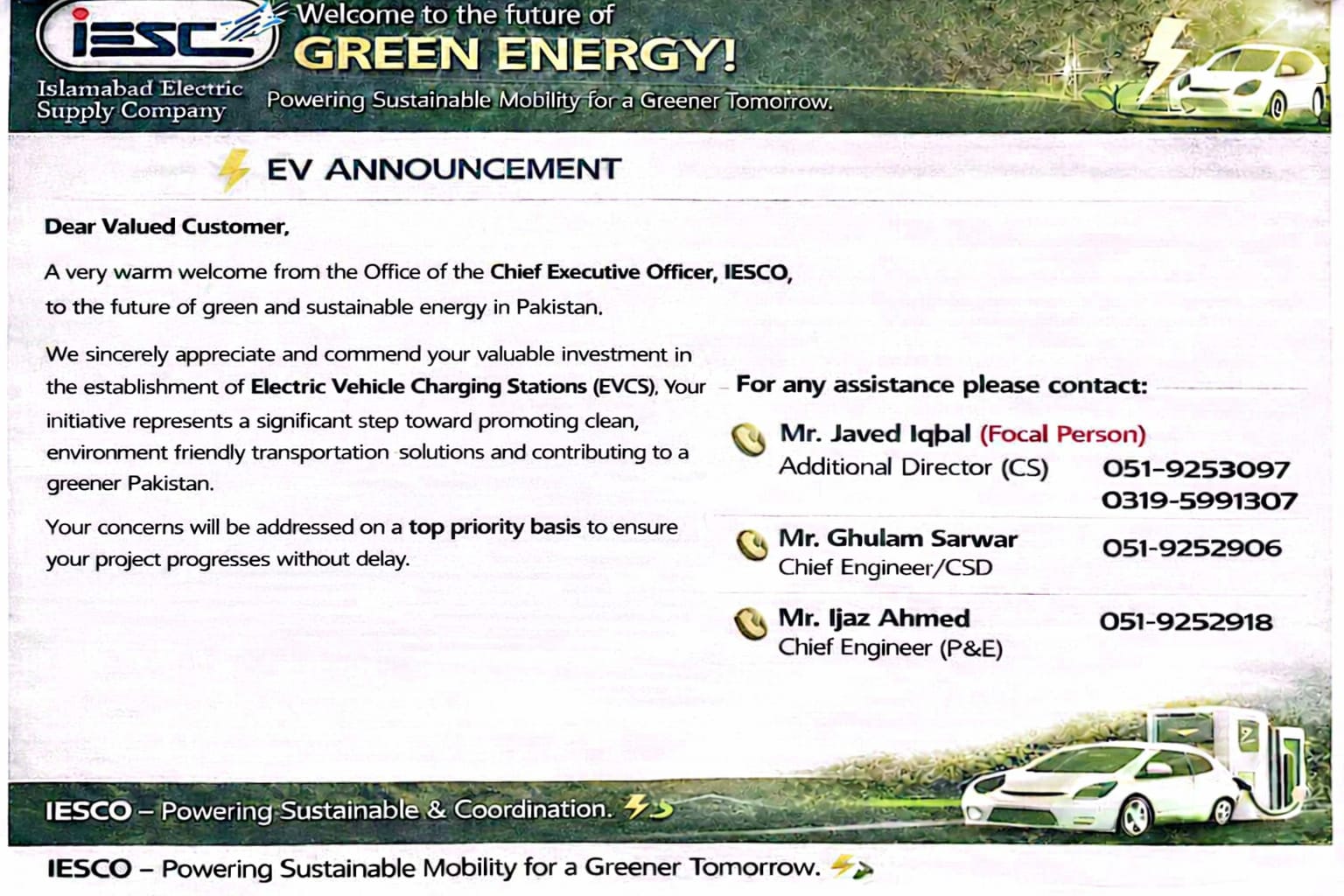 EV Announcement